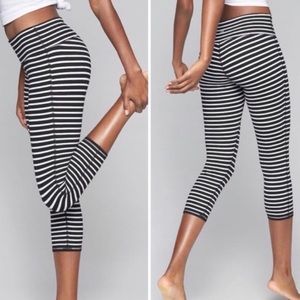 Black & White Striped Capri